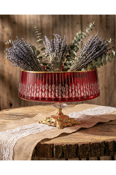 AKDEN STORE Cutting Handcrafted Mercury Bowl /Verre Series