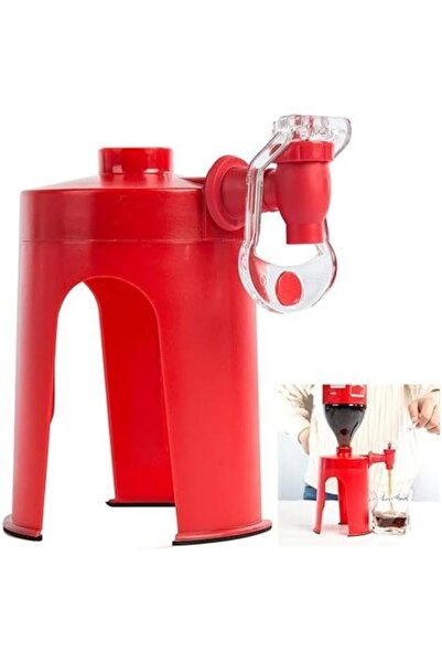 4as 4A.S Upside Down Beverage Dispenser, Red, Soda Bottle Drink Tap, Party Drink Dispenser with Spout