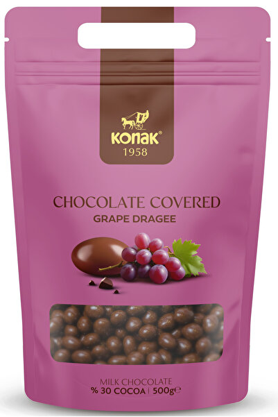 KONAK Sütlü Çikolata Kaplı Üzüm Draje 500 GR