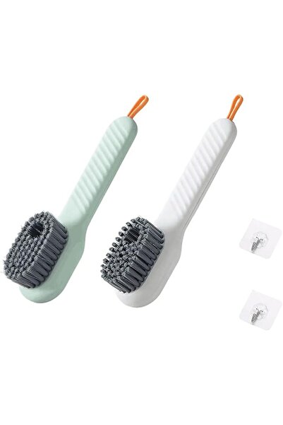 Arabest فرشتا تنظيف، فرشاة تنظيف الأحذية السائلة، فرشاة تنظيف ناعمة متعددة الوظائف 2 في 1، مزودة بخطافين