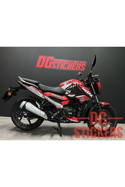 Motiker TVS Raider 125 Shark Tasarım Sticker Etiket Modeli