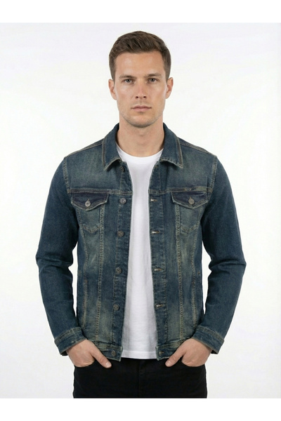 dcn giyim 1985 Men's Extra Slim Fit Denim Jacket-Rench