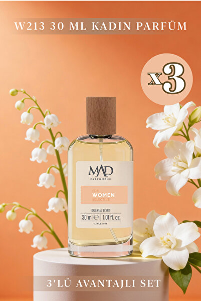 Mad Parfüm 3 Adet 30 ml W213 Kadın Parfüm Seti
