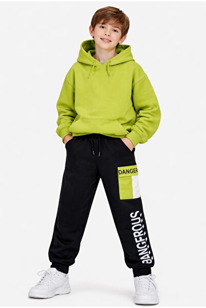 ADA YILDIZ KİDS Момчешки панталони от анцуг, черни, 5-9 години