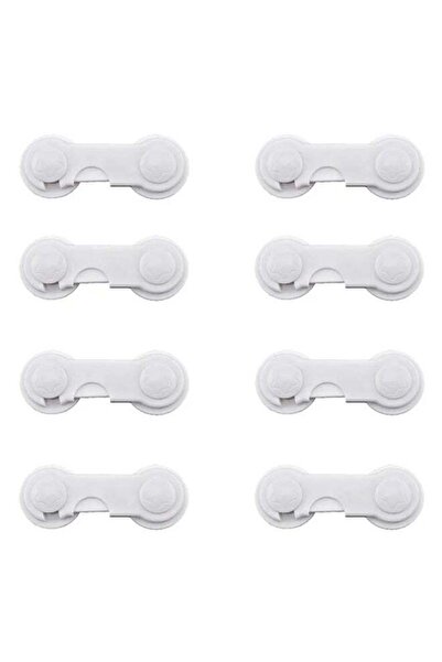 Generic 8-Piece Latching System Infant One-handed Safety Lock, Non-toxic Plastic Materials