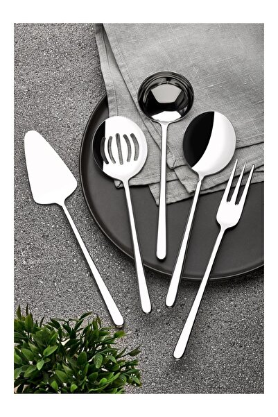 Komşu Züccaciye 5 Pieces Plain Sauce Serving Set 18/10 Stainless Steel