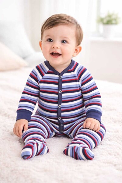 GHAND Bebek Çıtçıtlı Patikli Tulum 3 - 6 - 9 Aylık bebek Uyku Tulumu Mevsimli...