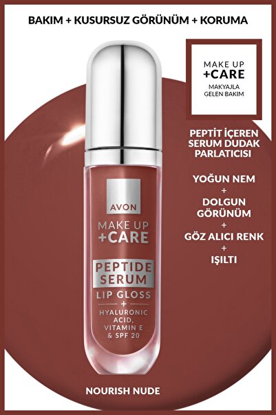 AVON Make Up + Care Peptit İçeren Serum Gloss Dudak Parlatıcısı - Nurish Nude