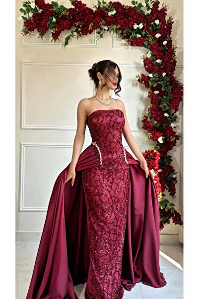 Loolmas fashion red evening dress