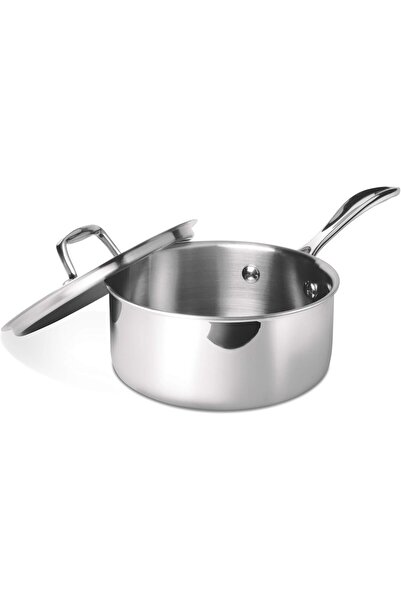 MILTON Pro cook MILTON 18 cm, 2.2 Litre Triply Stainless Steel Sauce Pan with Lid