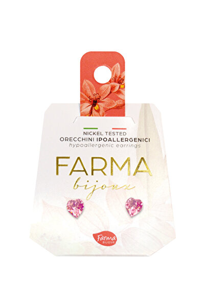 Farma Bijoux فارما بيجو حلق طبي قلب 5×5.5 مم بكريستال سواروفسكي ®