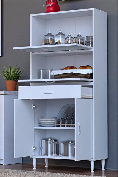 Eliusta Solaira 85 cm Genişlik Kapaklı Mutfak Dolabı 4 Kapaklı, Çekmeceli Çok...
