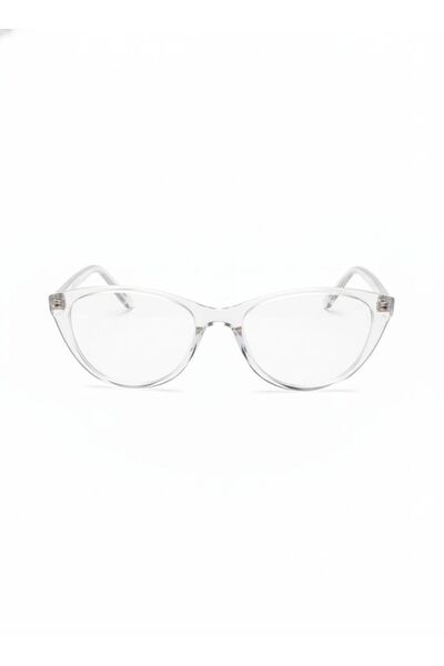 EMC Trend Aksesuar Şeffaf Slim Cat Eye Çerçeve Mavi Işık Korumalı Gözlük