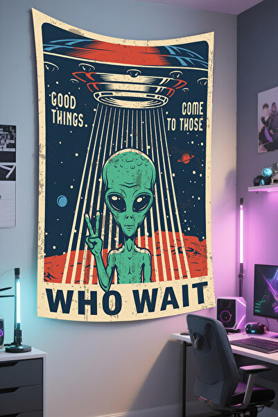 RUGRUMBA Gamer Wall Cloth, Playstation Xbox – Space Themed, High-Quality Fabric, Tapestry Wall Carpet