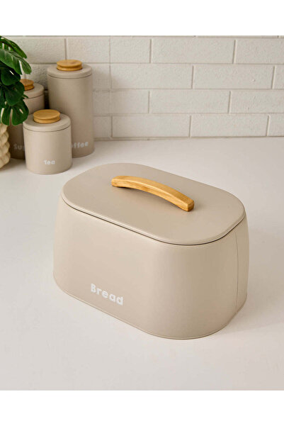 REDTAG Beige Oval Bread Canister