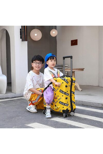 BLOOMING TIME Cute Unisex Kids Ride-On Suitcase Travel Trolley Case