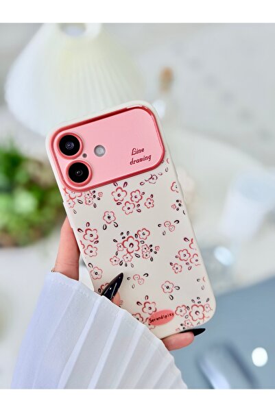 Go Aksesuar Iphone 17 Uyumlu Kaplama Kamera Baskı Mini Çiçek Tasarımlı Desenl...
