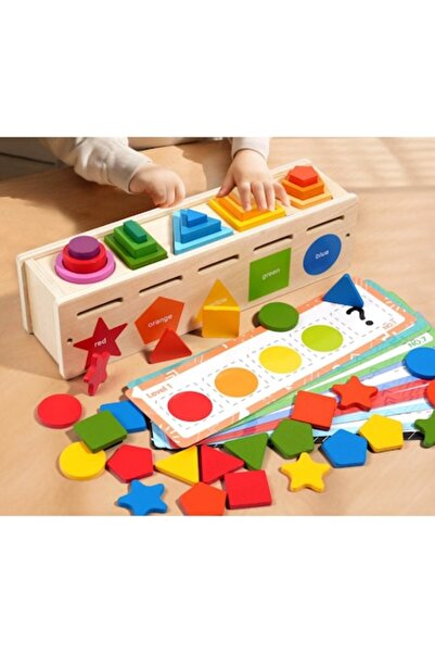 Toy Montessori Color and Shape Sorting – Educational Box for Children Aged 3–5