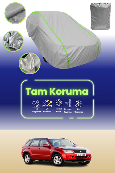 Dokaca Neo غطاء سيارة رمادي نيون قماش مجدّل متوافق مع سوزوكي إسكودو / جراند ف...