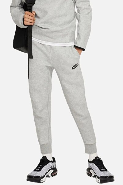 Nike Спортни панталони от технически флийс за деца, сиви Детски панталони от тренировъчен екип със цип на джоба, сиви