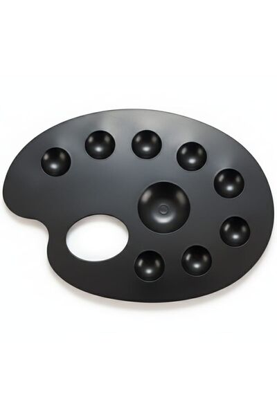 BATS 19 CM. GODELİ OVAL RESİM PALETİ SİYAH