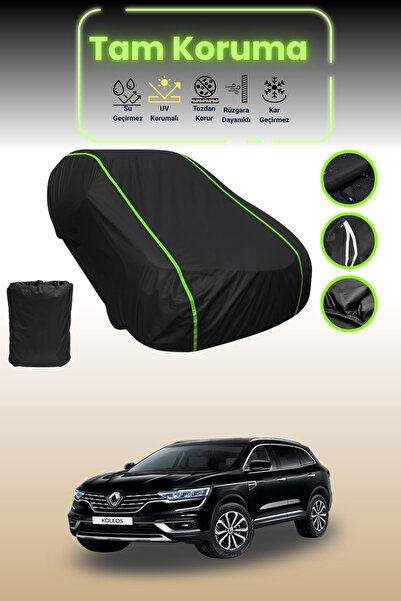 Dokaca Neo غطاء حماية من القماش للسيارة باللون الأسود النيون قماش مجدّل متوافق مع سيارة رينو كوليوس 2016 - 2019