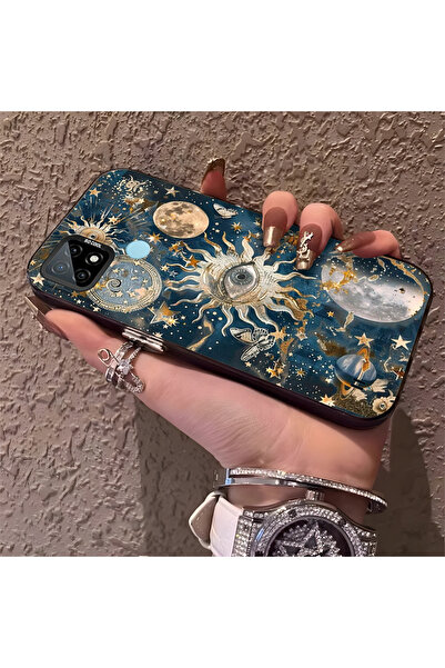 Hontinga حافظة هاتف متوافقة مع هاتف Realme C21 ذات ظهر صلب ومضادة للسقوط من S...