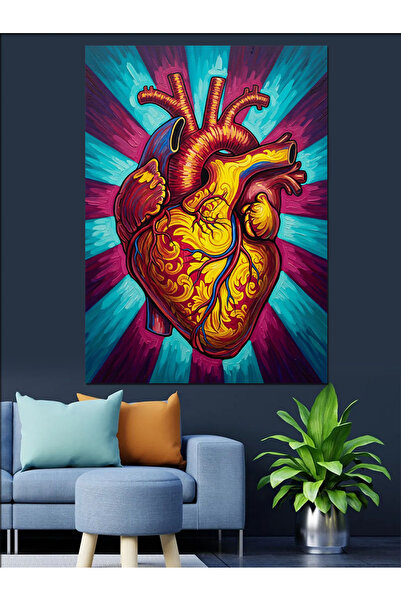KanvasSepeti Αφηρημένη ζωγραφική με λάδια υψηλής ποιότητας "Human Heart" d Με...