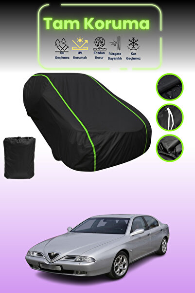 Dokaca Neo غطاء حماية من القماش للسيارة باللون الأسود النيون قماش مجدّل ألفا روميو 166 1998 - 2003