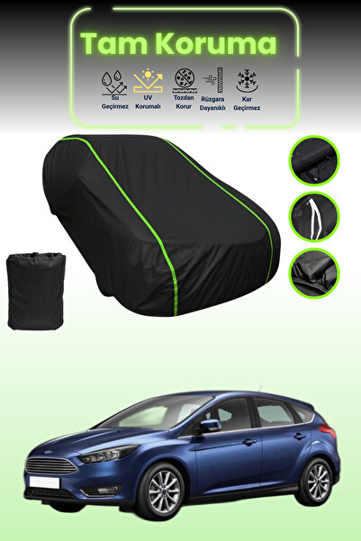 Dokaca Neo غطاء حماية للسيارة من القماش الأسود اللامع قماش مجدّل فورد فوكس 3 ...