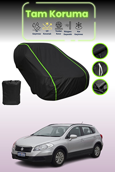 Dokaca Neo غطاء حماية للسيارة من القماش الأسود اللامع قماش مجدّل Suzuki Sx4 2...