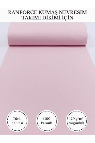 FabricMarket Ranforce Kumaş Nevresim Dikimi Için – %100 Pamuk, 240 cm × 100 C...