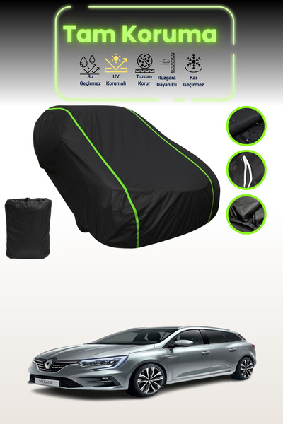 Dokaca Neo غطاء حماية للسيارة باللون الأسود النيون قماش مجدّل Renault Megane ...