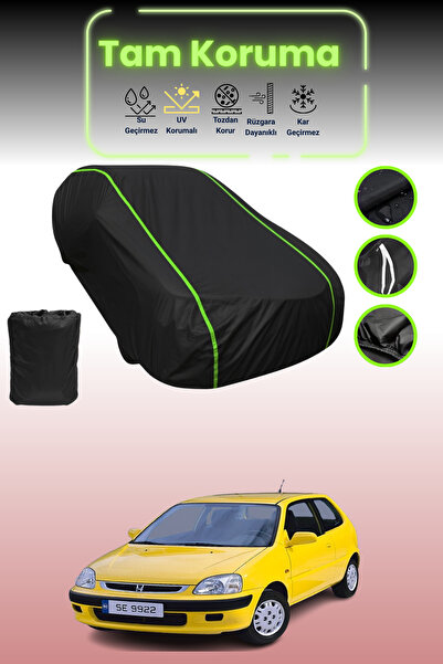 Dokaca Neo غطاء حماية من القماش للسيارة متوافق مع شعار هوندا/فيت قماش مجدّل باللون الأسود النيون من 1996 إلى 2001