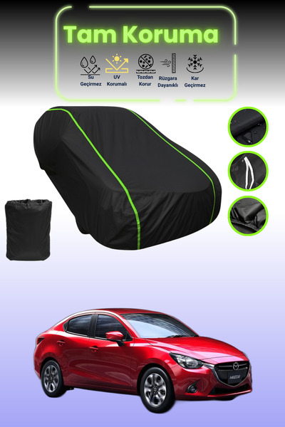Dokaca Neo غطاء حماية للسيارة من القماش الأسود اللامع قماش مجدّل مازدا 2 3 سي...