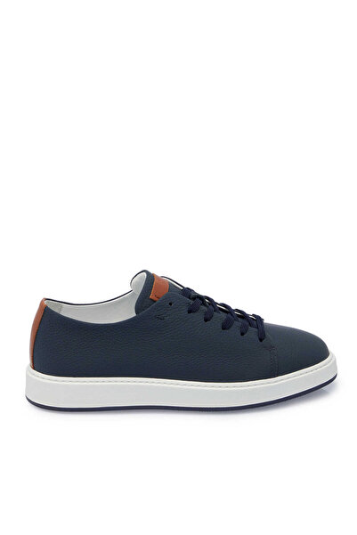 Tergan Lacivert Hakiki Deri Erkek Sneaker - E25S1AY57547-A31