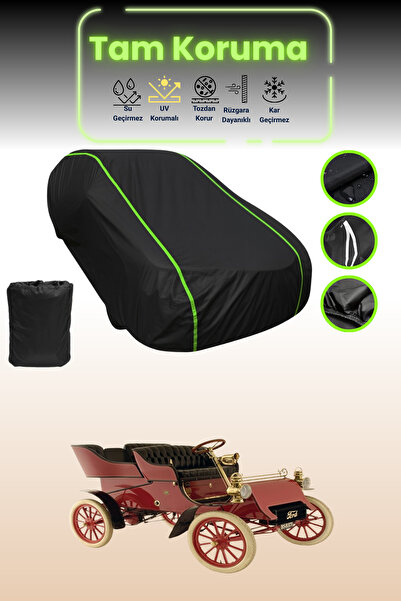 Dokaca Neo غطاء حماية للسيارة من القماش الأسود اللامع قماش مجدّل موديل فورد A...