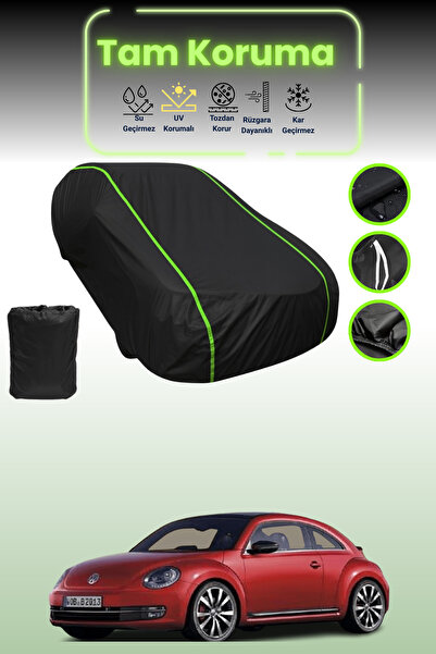 Dokaca Neo غطاء حماية من القماش لسيارة فولكس فاجن بيتل قماش مجدّل باللون الأسود النيون 2011 - 2021