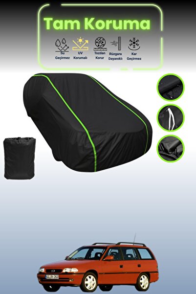 Dokaca Neo غطاء حماية للسيارة باللون الأسود النيون قماش مجدّل متوافق مع أوبل أسترا كارافان 1994 - 1998