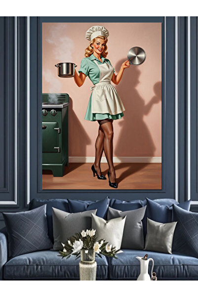 KanvasSepeti Yemangding Retro Pictură în ulei de înaltă calitate texturat Pân...