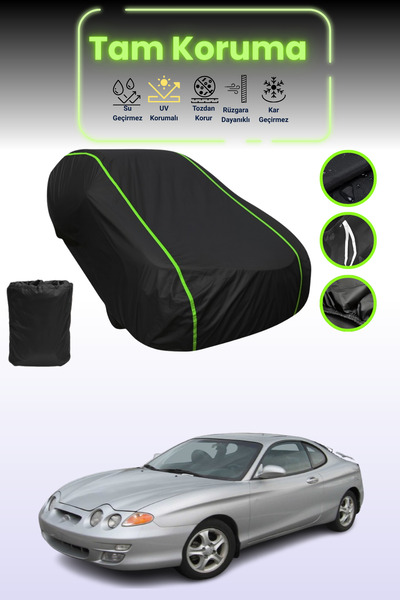 Dokaca Neo غطاء حماية للسيارة باللون الأسود النيون قماش مجدّل هيونداي كوبيه /...