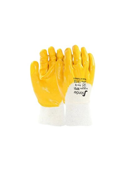 STORE24 Sander NP01 Sarı Nitril Kaplanmış Örme İş Güvenlik Eldiveni - EN 388/...