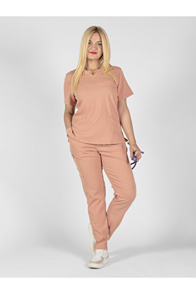 Prof Tea Rose Medical Clothing Scrubs Surgical Suit Doctor Nurse Lycra Hospital Uniform