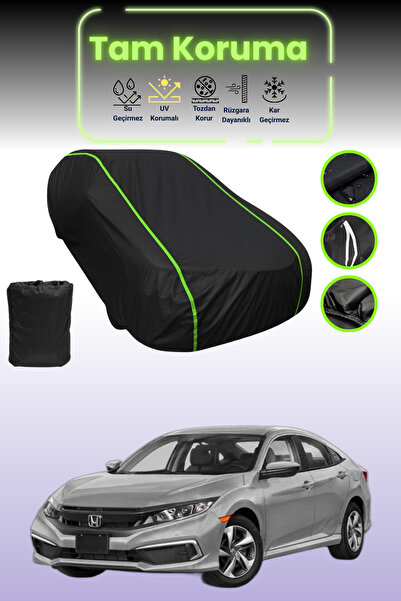 Dokaca Neo غطاء حماية للسيارة من القماش الأسود اللامع قماش مجدّل هوندا سيفيك ...