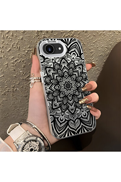 Hontinga حافظة متوافقة مع هاتف iPhone 16e مضادة للسقوط بنمط السجاد العتيق