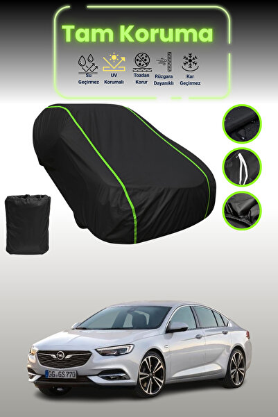 Dokaca Neo غطاء حماية للسيارة متوافق مع سيارة أوبل إنسيجنيا جراند سبورت قماش مجدّل باللون الأسود النيون 2017 - 2019
