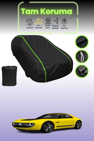 Dokaca Neo Black Neon Corded Fabric Honda Sports Ev Concept Compatible Car Ta...