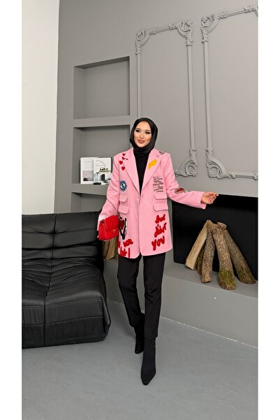 EC MODA Embroidery Detailed Blazer Jacket