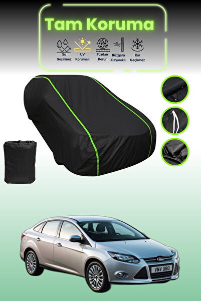 Dokaca Neo غطاء حماية للسيارة من القماش الأسود اللامع قماش مجدّل فورد فوكس فو...