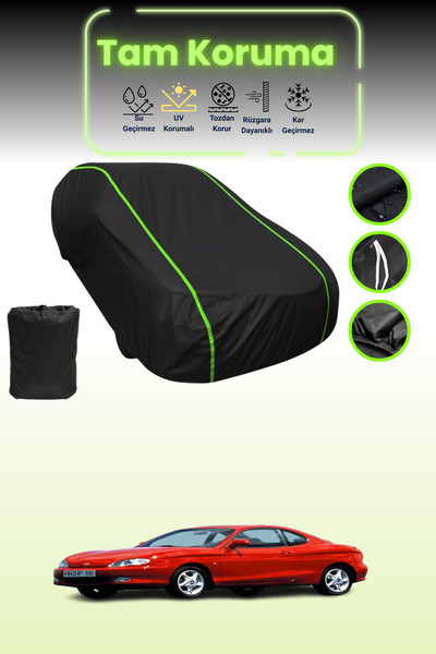 Dokaca Neo غطاء حماية للسيارة باللون الأسود النيون قماش مجدّل هيونداي كوبيه /...